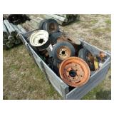 Crate of Assorted Wheels Crate of Assorted Wheels
