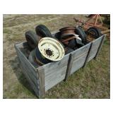Crate of Assorted Wheels Crate of Assorted Wheels