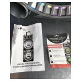 beFree Sound Dual 12 Inch Subwoofer Portable Bluetooth Party Speaker with LED Lights
