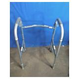 Invacare - Dual Release Folding Walker Adjustable Height PVC Frame 300 lbs. Weight Capacity 33 to 39 Inch Height with Tray