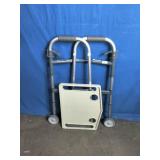 Invacare - Dual Release Folding Walker Adjustable Height PVC Frame 300 lbs. Weight Capacity 33 to 39 Inch Height with Tray