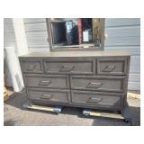 Riverside Furniture Vogue 7 Drawer Dresser and Nightstand in Gray Wash