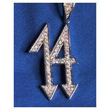 Iced Out Number 14 Pendant Necklace