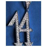 Iced Out Number 14 Pendant Necklace