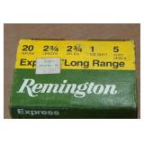 25 Remington Express 20 Ga 2-3/4" 5 Shot Shotshells