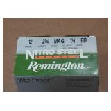 25 Remington Nitro Steel 12 Ga 2-3/4" Magnum Steel BB Shot Shotshells