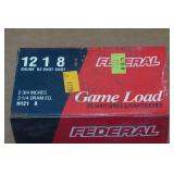 25 Federal Game Load 12 Ga 2-3/4" 8 Shot Shotshells