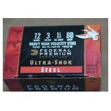 25 Federal Ultra Shok 12 Ga 3" Steel BB Shot Shotshells
