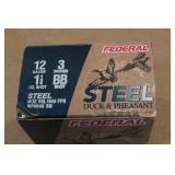 25 Federal Duck & Pheasant 12 Ga 3" Steel BB Shot Shotshells