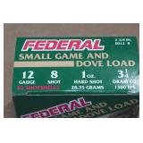 20 Federal Small Game and Dove 12 Ga 2-3/4" 8 Shot Shotshells