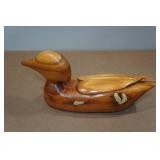 Vintage Hand Carved Duck