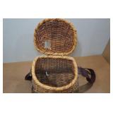 Vintage Wicker Fish Basket