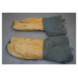 US Army Korean War Arctic Mittens - Dated 1950