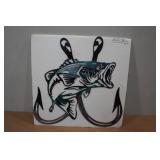 Colorized Metal Bass Cutout Sign