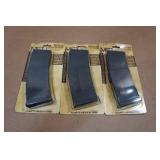 3 MFT 30 Round AR-Format Magazines - with Window