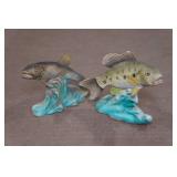 Vintage Salt and Pepper Shaker Set - Pickerel & Black Bass