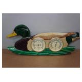 Vintage Sunbeam Mallard Shaped Barometer and Thermometer