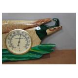 Vintage Sunbeam Mallard Shaped Barometer and Thermometer