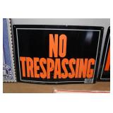 No Trespassing/Keep Out Signs and Hunting Stamp Metal Sign