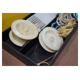 Tackle Box with Assorted Fishing Accessories and Decoy Anchor Line