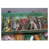 Vintage Tackle Box with Assorted Tackle