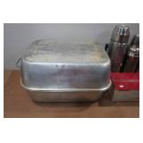 Assorted Camping Gear - Thermoses, Pans, Pots