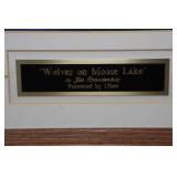 Framed Jim Brandenburg Print "Wolves on Moose Lake"