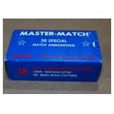 50 Master Match .38 Spl 158 Gr Semi Wadcutter Ammo