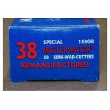 50 Master Match .38 Spl 158 Gr Semi Wadcutter Ammo