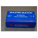 50 Master Match .38 Spl 158 Gr Semi Wadcutter Ammo