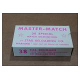 50 Master Match .38 Spl 148 Gr Lead Wadcutter Ammo
