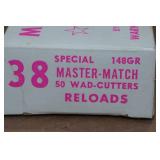 50 Master Match .38 Spl 148 Gr Lead Wadcutter Ammo