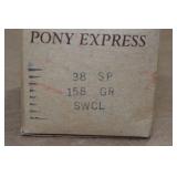 50 Pony Express .38 Spl 158 Gr Lead Semi Wadcutter Ammo