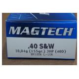 50 Magtech .40 S&W 155 Gr JHP Ammo