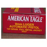 50 American Eagle 9mm 124 Gr FMJ Ammo