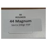 50 .44 Magnum 240 Gr Sierra FHP Ammo