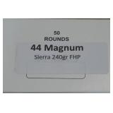 50 .44 Magnum 240 Gr Sierra FHP Ammo