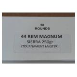 50 .44 Rem Mag 250 Gr Sierra Tournament Master Ammo