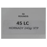 50 .45 LC 240 Gr Hornady XTP Ammo