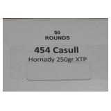 50 .454 Casull 250 Gr Hornady XTP Ammo