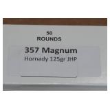 50 .357 Magnum 125 Gr Hornady JHP Ammo