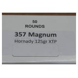 50 .357 Magnum 125 Gr Hornady XTP Ammo