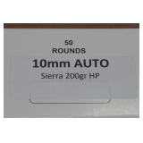 50 10mm Auto 200 Gr Sierra HP Ammo