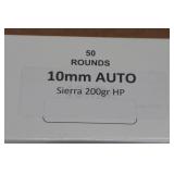 50 10mm Auto 200 Gr Sierra HP Ammo