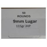 50 9mm 115 Gr JHP Ammo