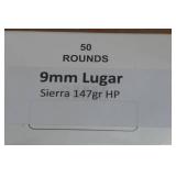 50 9mm 147 Gr Sierra HP Ammo