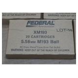 100 Federal 5.56mm 55 Gr Ball BT Ammo