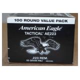 100 American Eagle .223 Rem 55 Gr FMJ Ammo