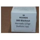 30 .300 Blackout 125 Gr Hornady Ballistic Tip Ammo