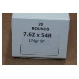 20 7.62 x 54R 174 Gr SP Ammo